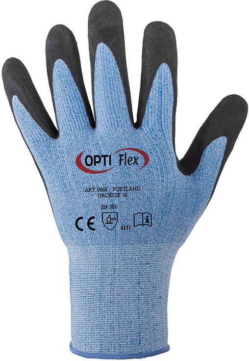 Optiflex® Handschuh Portland, Nitril, blau-schwarz - gibt’s bei ☆ HUG Technik ✓