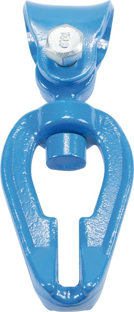 PÖSAMO Seilgleitbügel 7/8 GK10, drehbar Stahl, blau lackiert - bei HUG Technik ✓