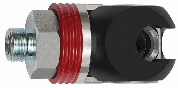 Schwenk-Sicherheitskupplung NW 11, ISO 6150 C, G 1/2 AG, Stahl - gibt’s bei ☆ HUG Technik ✓