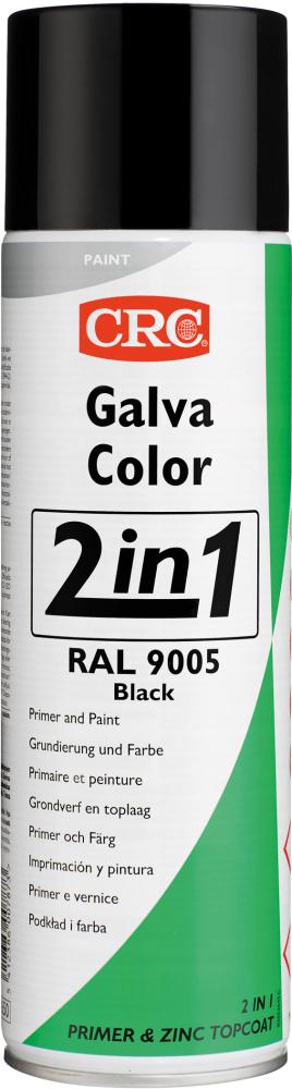 CRC® GALVACOLOR 9005 Tiefschwarz matt, Farb-Schutzlack & Grundierung 2-in-1, Spraydose 500 ml - direkt von HUG Technik ✓