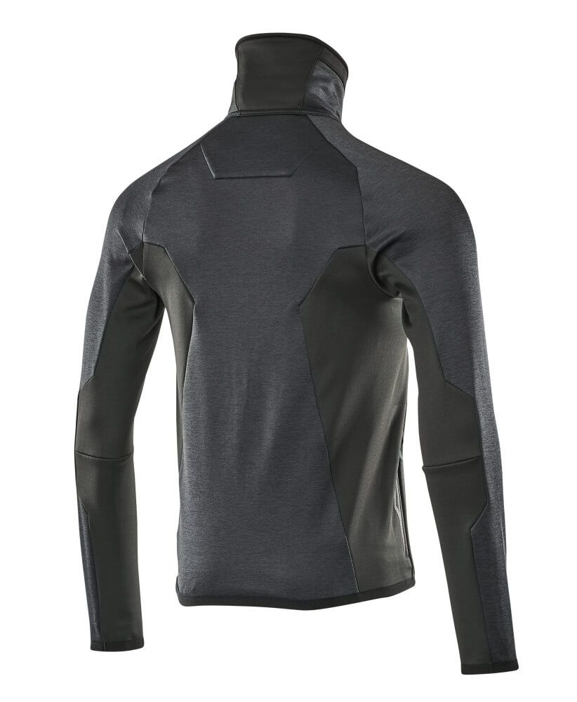 MASCOT® ADVANCED Fleecepullover mit Reißverschluss  Gr. 2XL, schwarzblau/schwarz - bei HUG Technik ♡