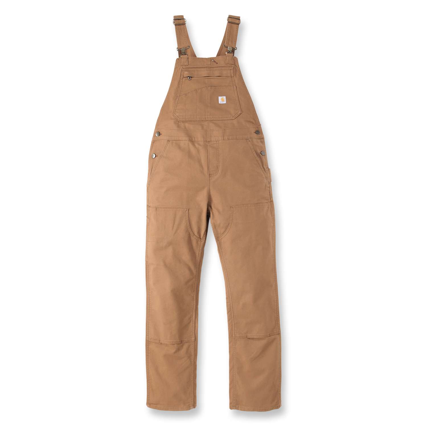 carhartt® Damen Stretch-Latzhose Canvas Double Front »RELAXED FIT DENIM BIB OVERAL« carhartt® brown Flach  - bei HUG Technik ✓
