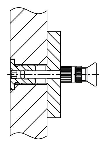 Aufnahmebuchse für Kugelsperrbolzen, M12, D=5, Edelstahl - K1462.10512 - bei HUG Technik ✭