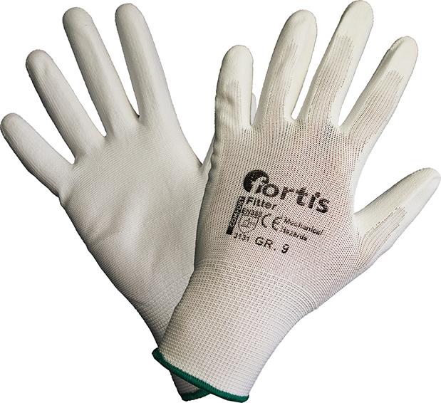 FORTIS Handschuh Fitter PU/Nylon, weiß oder grau - gibt’s bei HUG Technik ✓