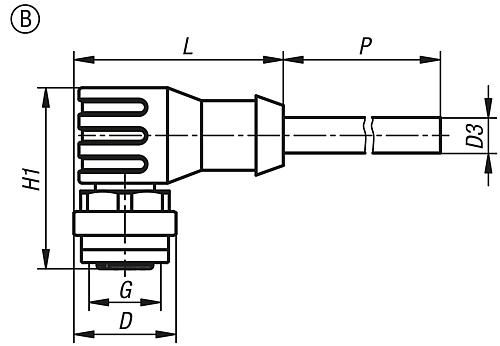 Steckverbinder, 12-Polig mit Schraubanschluss M12x1, Form: B abgewinkelt, D=15, L=39, P=10000, Pvc - K1498.11212X10000 - bei HUG Technik ☆