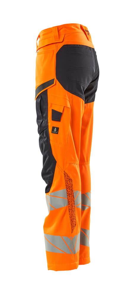 MASCOT® ACCELERATE SAFE Hose mit Knietaschen  Gr. 76/C34, hi-vis orange/schwarzblau - direkt von HUG Technik ✓