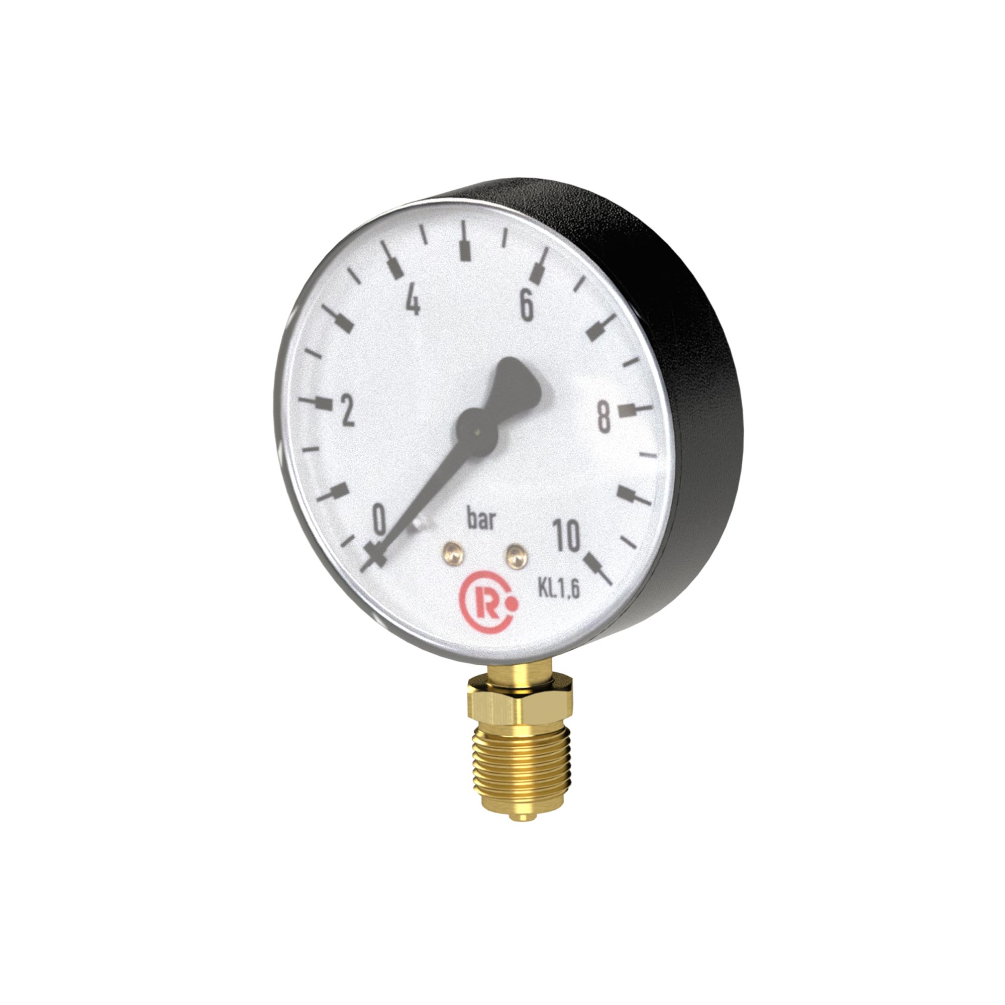 Standardmanometer, Stahlblech, G 1/2 unten, 0 - 16,0 bar, Ø 160 - erhältlich bei ♡ HUG Technik ✓