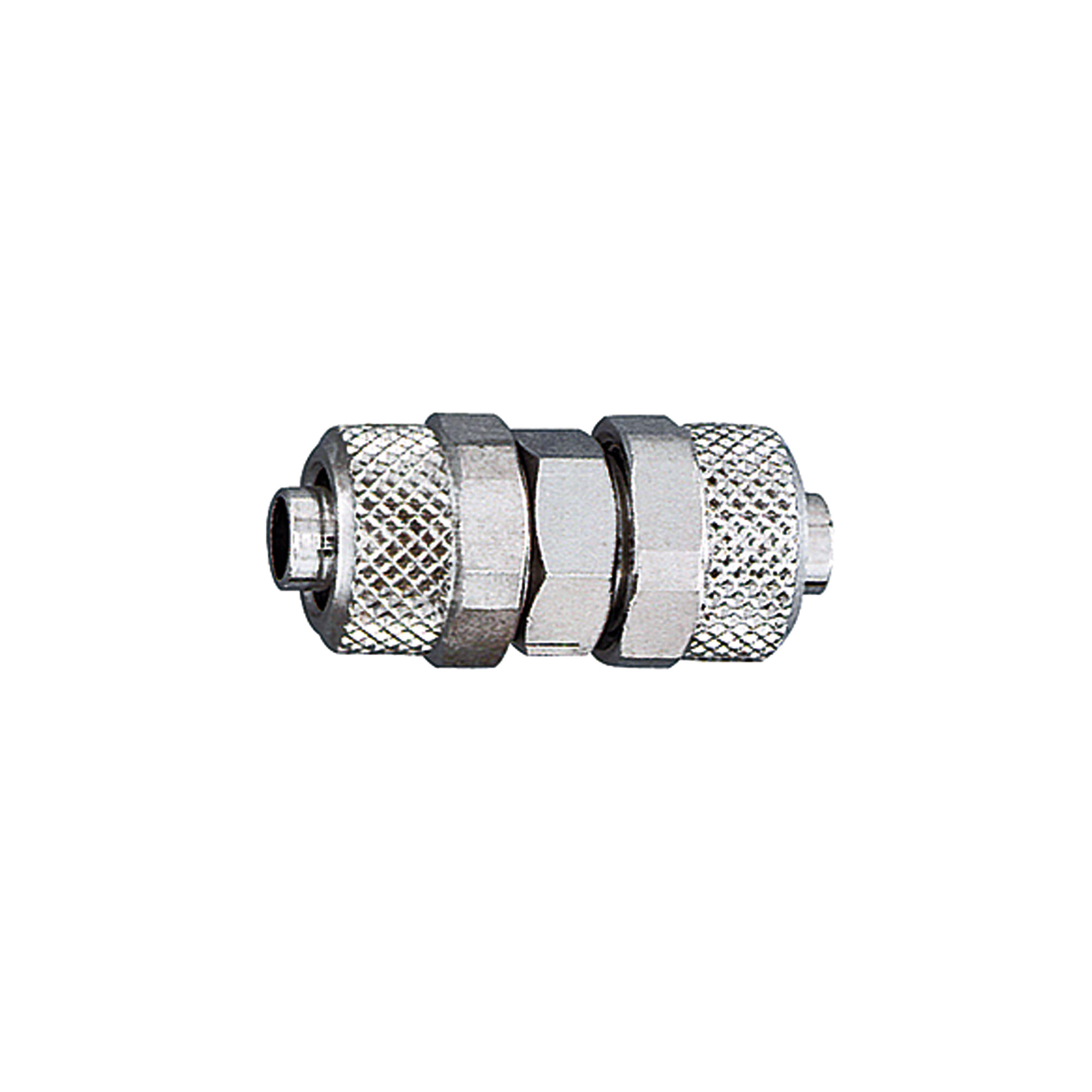 Gerade Verbinder, für Schlauch 10/8 mm, SW 14, Messing vernickelt - gibt’s bei ☆ HUG Technik ✓