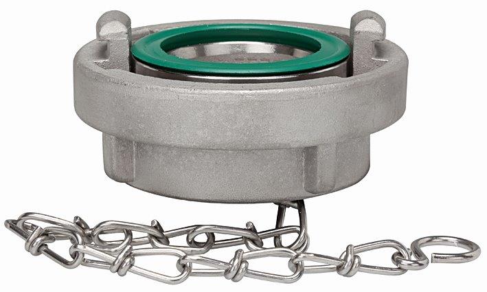 Storz-Blindkupplung, Kette, Storz-Größe 25-D, KA 31 mm, Edelstahl V4A - erhältlich bei ✭ HUG Technik ✓