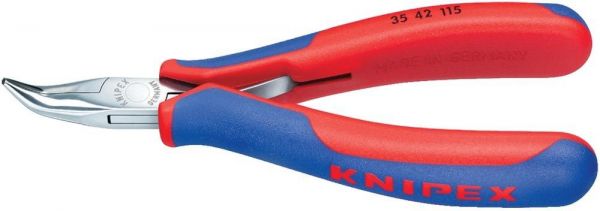 KNIPEX® Greifzange Elektronik Backen flachrund gebogen 115 mm - gibt’s bei HUG Technik ✓