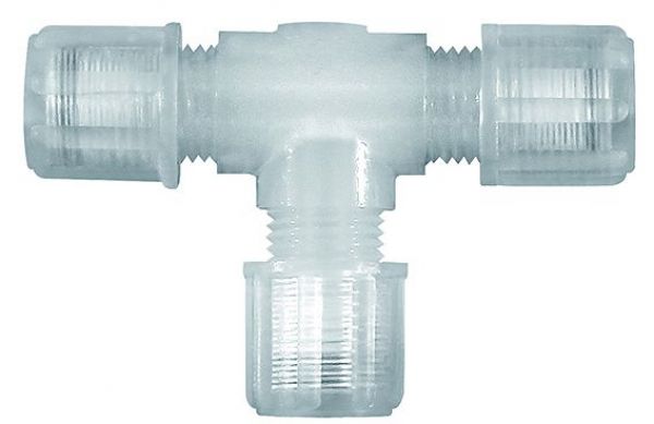 T-Schlauchverbindung, Schlauch 4/6, Perfluoralkoxy (PFA) - bei HUG Technik ✭