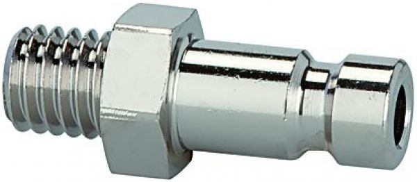 Nippel für Kupplungen NW 2,7, Messing vernickelt, M5 AG, SW 7 - bei HUG Technik ✓ ✌