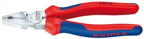 KNIPEX® Kraft-Kombinationszange verchromt mit Mehrkomponenten-Griffen 180 mm - bekommst Du bei ★ HUG Technik ✓