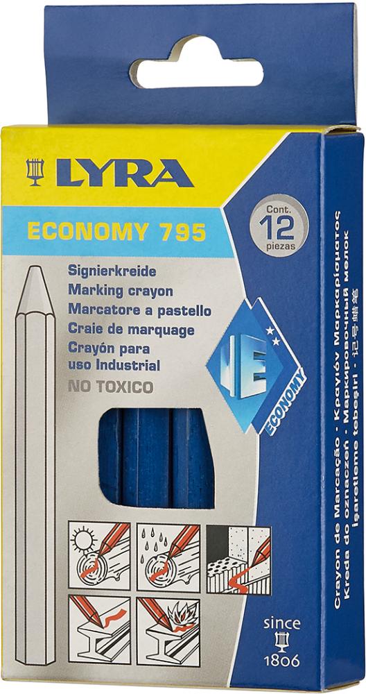 LYRA Signierkreide unpapiert 795 blau, 12 Stück - bei HUG Technik ✓