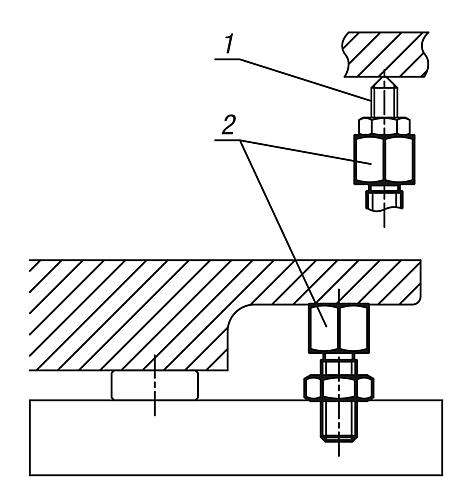 Stütze M08X20 Vergütungsstahl, A=30, C=13 - K0308.0803006 - gibt’s bei HUG Technik ✓