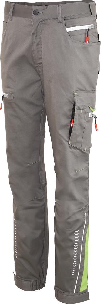 FORTIS Herren-Cargohose Flex grau-schwarz-lime Gr. 25