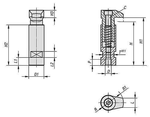 Spannhaken mit Bund M06 D1=20 Vergütungsstahl - K0013.06 - kommt direkt von HUG Technik 😊