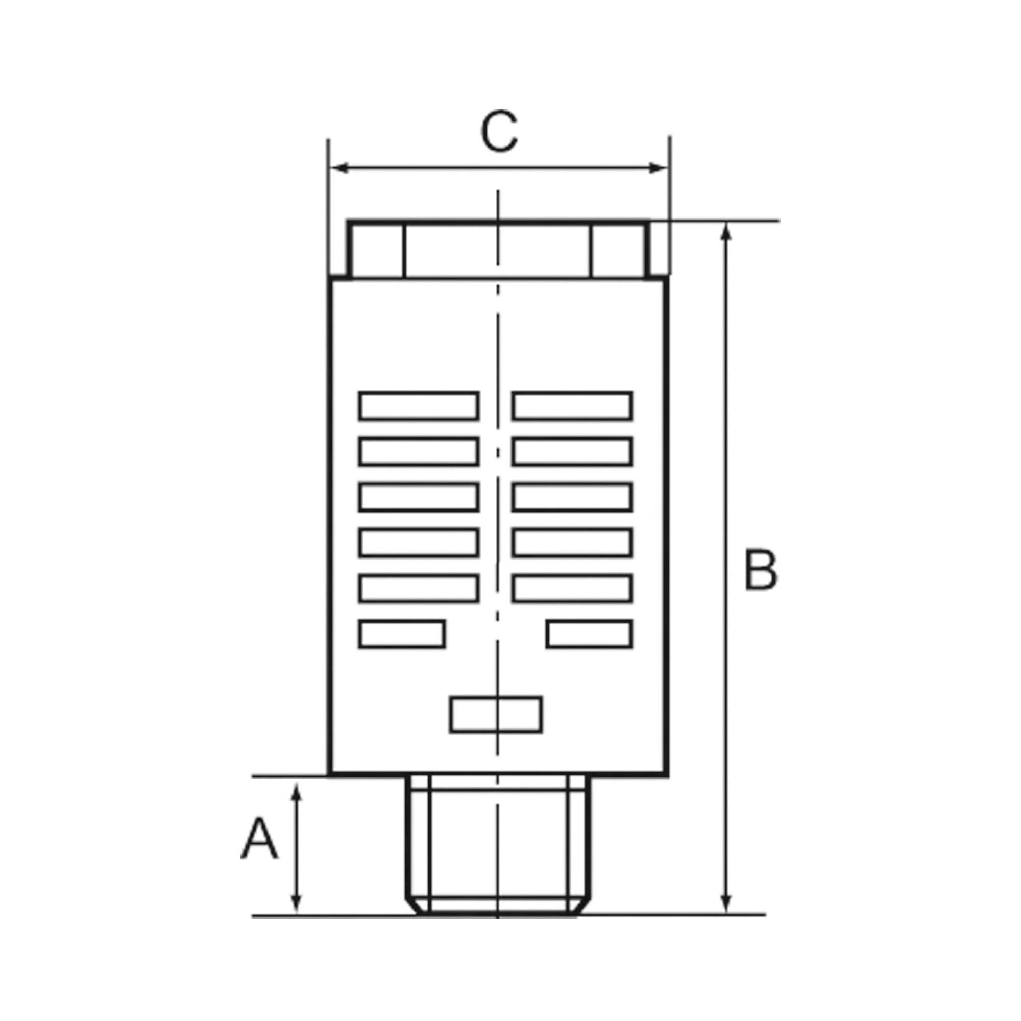 Kunststoff-Schalldämpfer G 3/4, Stahlnetz/Baumwollstreifenfüllung 🖤 bei HUG Technik ✓