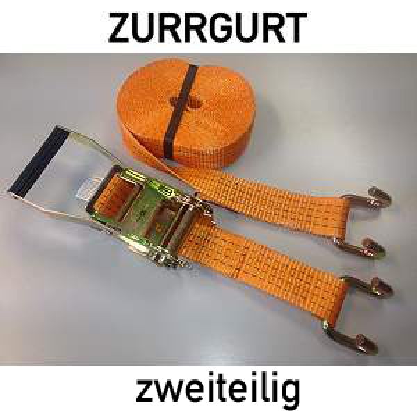 Ratschen-Zurrgurt 2-teilig 50 mm 8 m 4.000 daN mit Klauenhaken - bei HUG Technik ☆