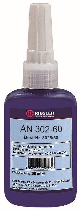 RIEGLER Lock AN 302-60, anaerober Klebstoff, hochfest, 50 ml - bekommst Du bei ★ HUG Technik ✓