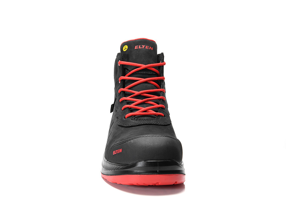 ELTEN® Sicherheitsstiefel STEWART XXG Pro GTX black-red Mid ESD S3 HI CI - gibt’s bei HUG Technik ✓