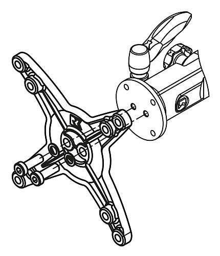 Anwendungsbild Monitorhalterung Anschlussplatte Vesa Gr.75/100, Aluminium - K1510.75100 - bekommst Du bei ★ HUG Technik ✓