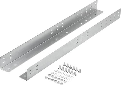 Montagewinkel, L=575, Form:D, Stahl verzinkt, 1 Paar - K2094.0575