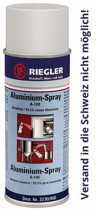 RIEGLER Aluminium-Spray, Temperatur max 800 °C, 400 ml - bekommst Du bei HUG Technik ♡
