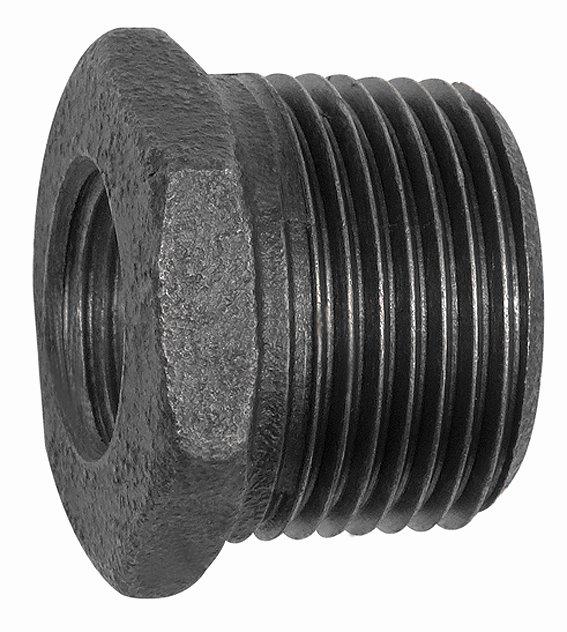 Reduzierstück 241, AG/IG, R 3/8, Rp 1/4, Temperguss, schwarz - bei HUG Technik ✭