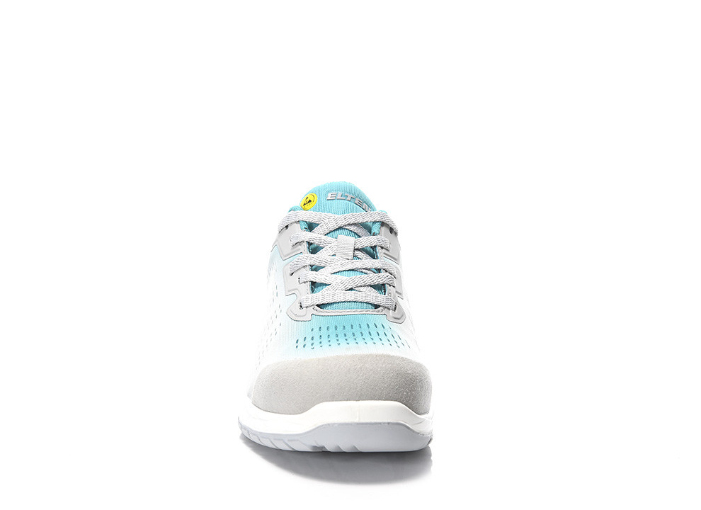 ELTEN® Sicherheitshalbschuh LUANA grey-turquoise Low ESD S1 - vorne