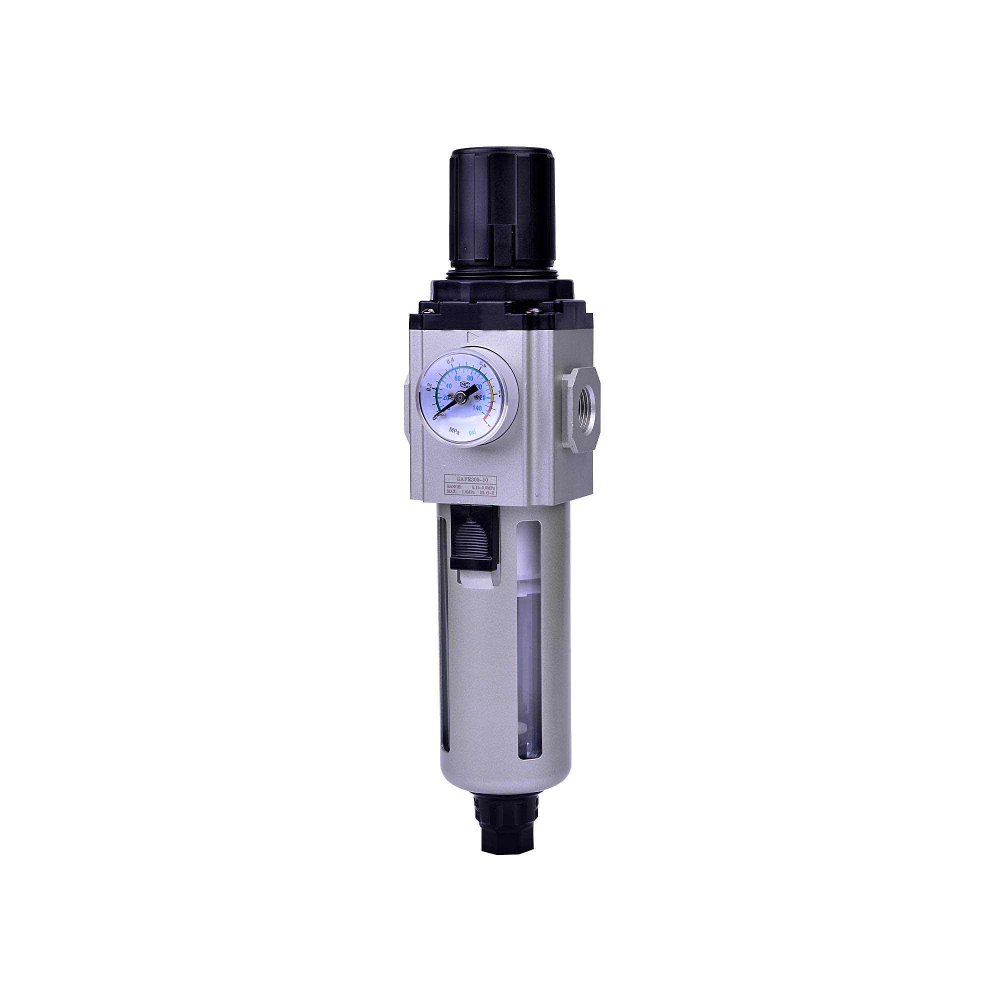 Filterregler »GA«, PC-Behälter, 5 µm, BG 300, G 3/8, 1,5 - 9 bar, VA - erhältlich bei ❣ HUG Technik ✓
