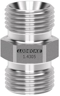 LÜDECKE Doppelnippel 2x AG G 1/2, Edelstahl - bei HUG Technik ✓