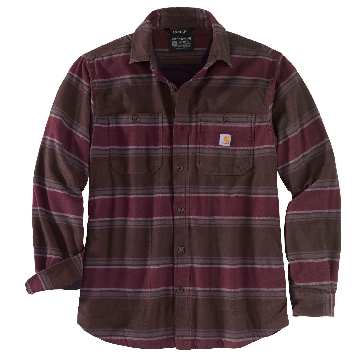 carhartt® Herren Hemdjacke HAMILTON FLEECE LINED SHIRT, dark brown stripe - gibt’s bei ☆ HUG Technik ✓