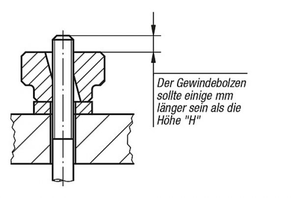 Rändelmutter mit Schnellspannfunktion M12 Vergütungsstahl - K0139.12 - gibt’s bei ☆ HUG Technik ✓