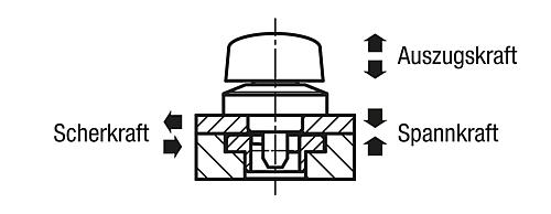 Drehspannriegel Stahl vernickelt, Komponente aus Kunststoff - K1061 - bekommst Du bei ★ HUG Technik ✓