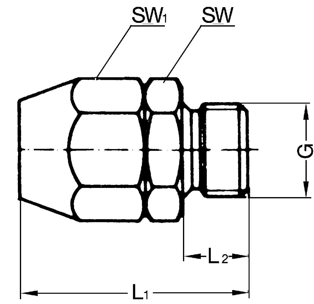 Einschraubverschraubung für PVC-Gewebeschlauch 10x4, G 1/2, Aluminium - gibt’s bei HUG Technik ✓