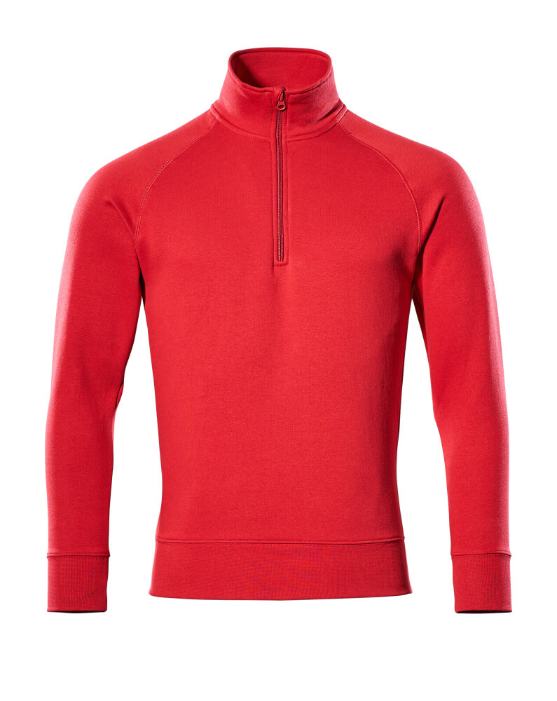 MASCOT® CROSSOVER Sweatshirt mit kurzem Reißverschluss »Nantes« Gr. 2XL, rot - erhältlich bei ♡ HUG Technik ✓