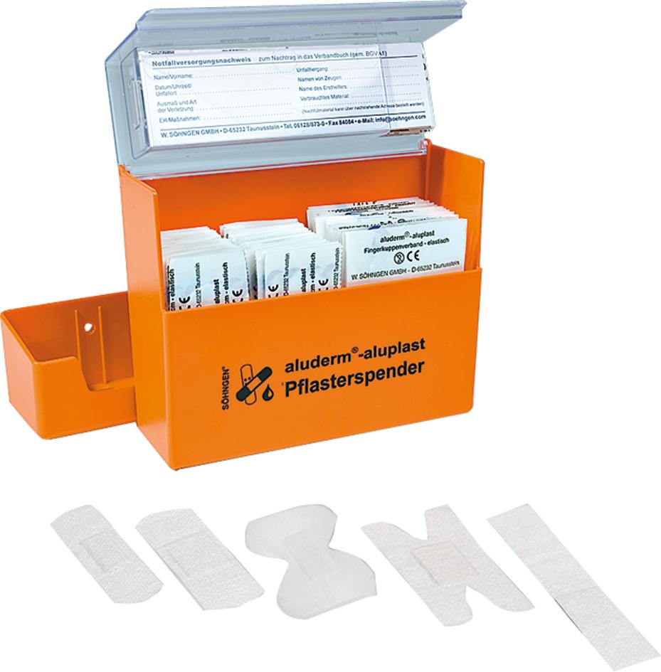 SÖHNGEN® Pflasterspender aluderm- aluplast, orange - direkt bei HUG Technik ✓