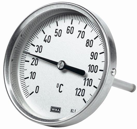 Bimetallthermometer, Anschluss hinten, L1=100/ L2=80, ø 100, -30 bis 50 °C - gibt’s bei HUG Technik ✓