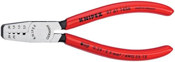 KNIPEX® Aderendhülsenzange mit Kunststoffgriffen 0,25-2,5 mm - gibt’s bei HUG Technik ✓