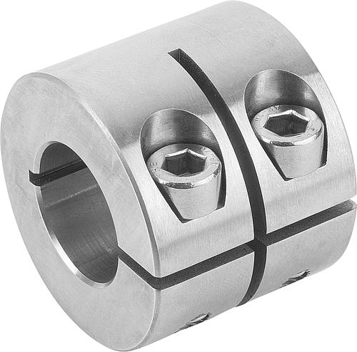 Klemmring Breit, Form:A Innen Geschlitzt, D1=8, D2=18, B=20, Edelstahl 1.4305 blank - K1924.00802