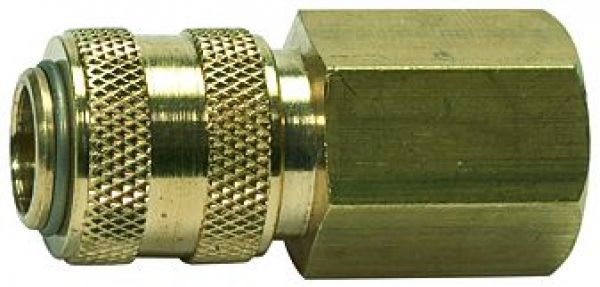 Schnellverschlusskupplung NW 5 »connect line«, Messing blank, G 3/8 IG - bei HUG Technik ✓ ✌