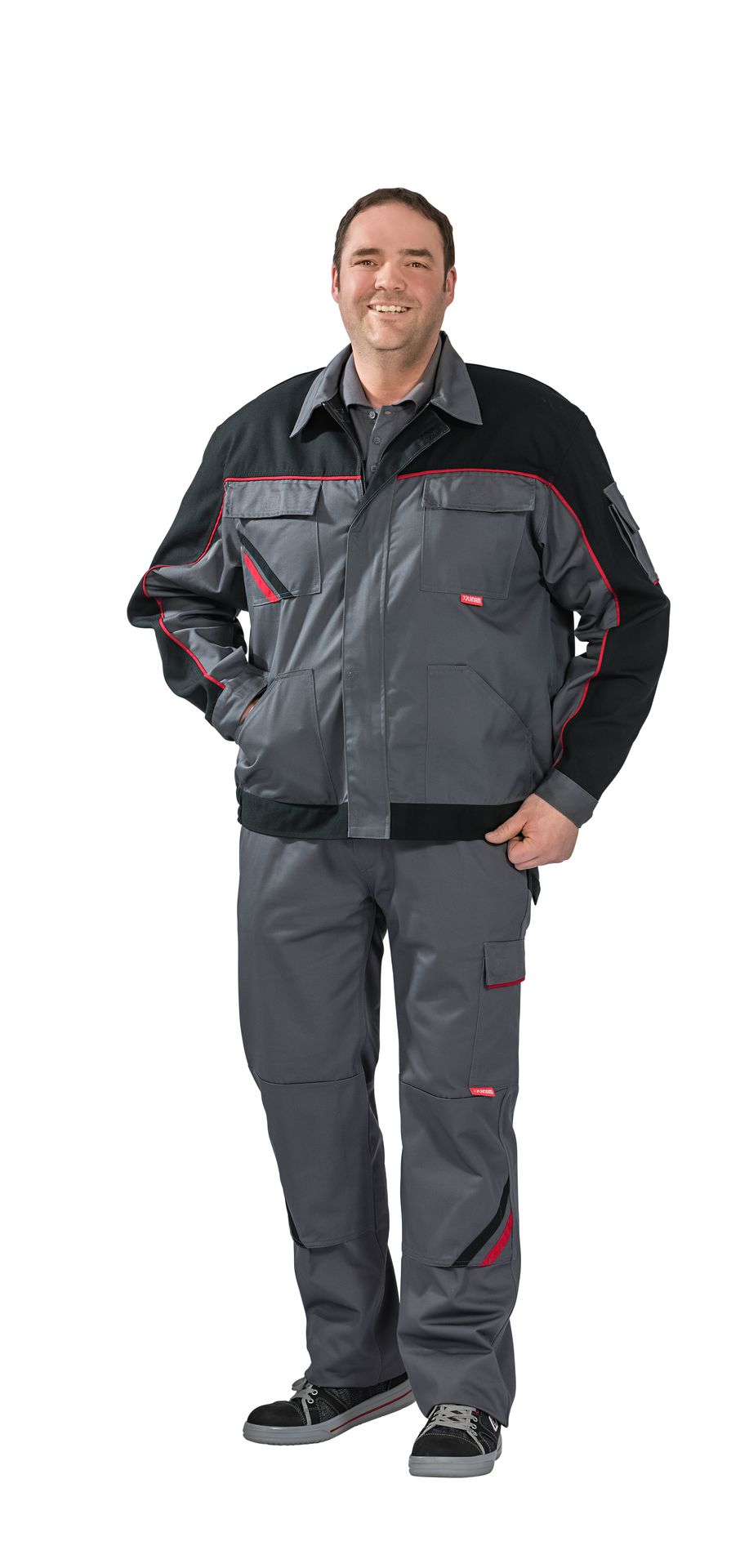 PLANAM Bundjacke Highline, schiefer-schwarz-rot - bekommst Du bei ★ HUG Technik ✓