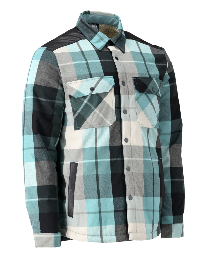 MASCOT® CUSTOMIZED Hemd aus Flanell mit Faserpelz Futter  Gr. 2XL, waldgrün-kariert - bei HUG Technik ✓