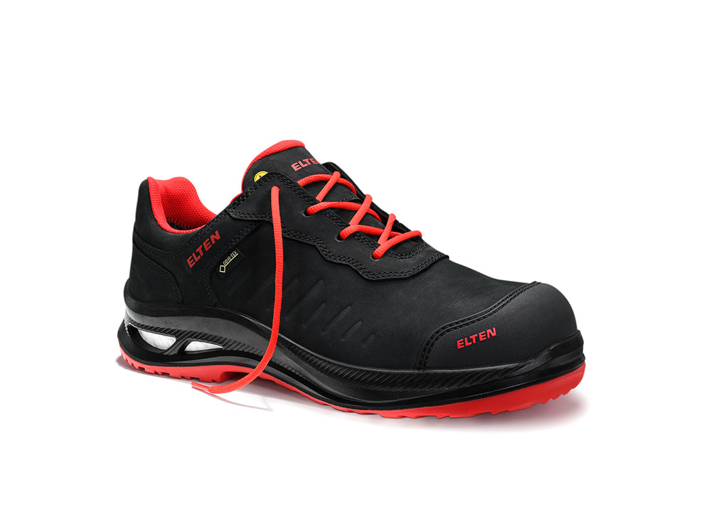 ELTEN® Sicherheitshalbschuh STEWART XXG Pro GTX black-red Low ESD S3 HI CI - bei HUG Technik ☆