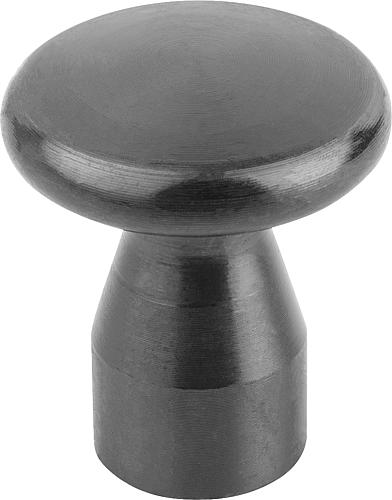 Flacher Knopf M05 D1=16 Stahl - K0157.05 - bei HUG Technik ✭