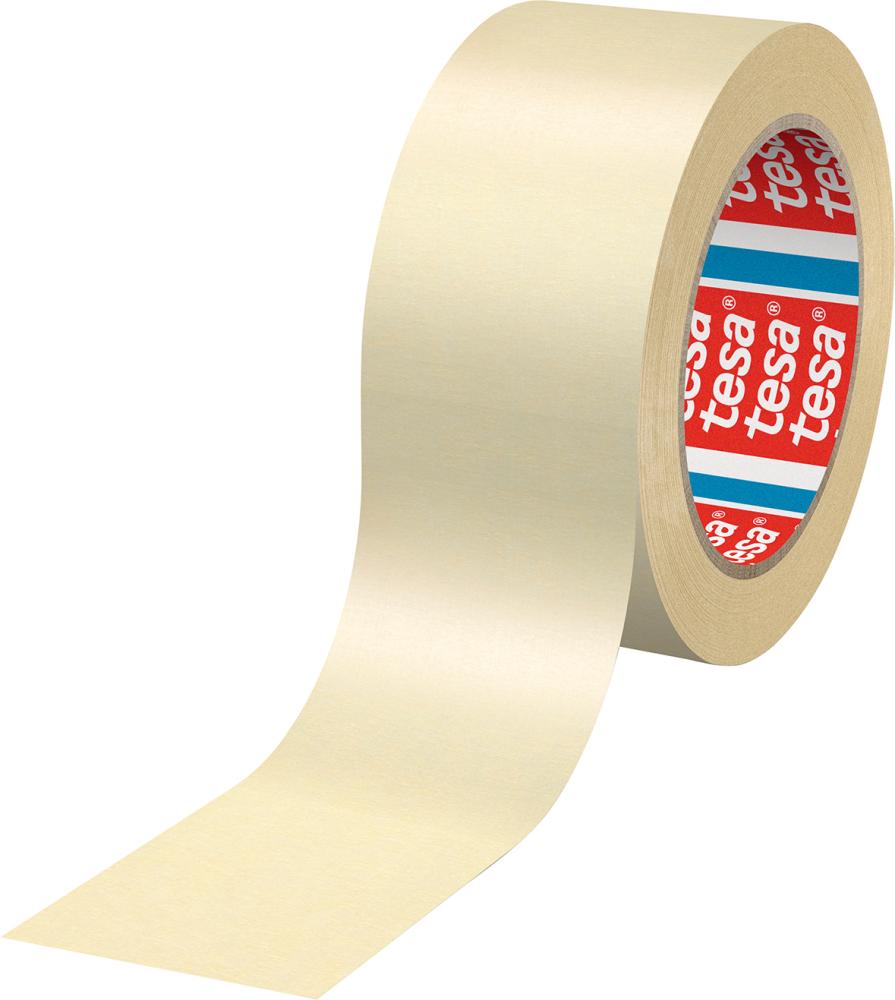 tesakrepp® 4329 Papierabdeckband pastellgelb 50m, flachgekreppt - bekommst Du bei HUG Technik ♡
