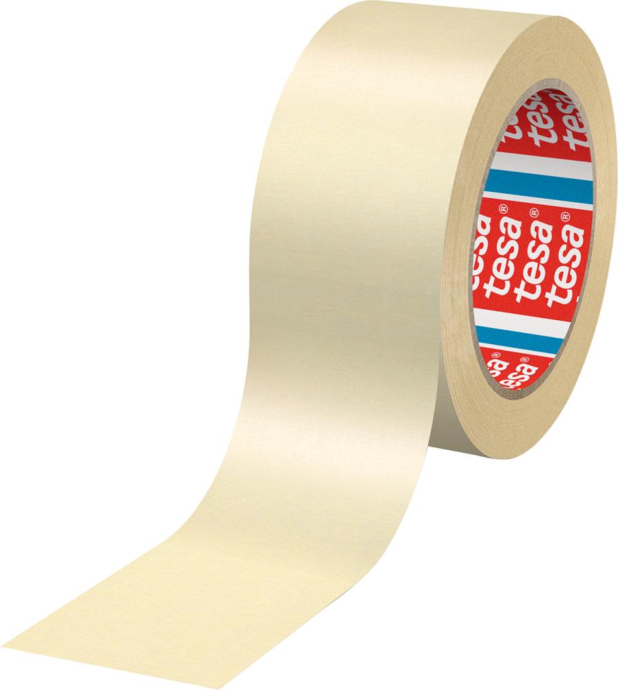 tesakrepp® 4329 Papierabdeckband pastellgelb 50m, flachgekreppt - bei HUG Technik ☆