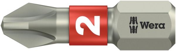 Wera® Bit für Kreuzschlitz Phillips® 3851/1 TS PH, Edelstahl, PH 1 x 25mm - gibt’s bei ☆ HUG Technik ✓