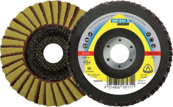 KLINGSPOR Schleifmopteller SMT850+ 125 mm K 60 - erhältlich bei ✭ HUG Technik ✓ KLINGSPOR Schleifmopteller SMT850+ 125 mm K 60 - erhältlich bei ✭ HUG Technik ✓